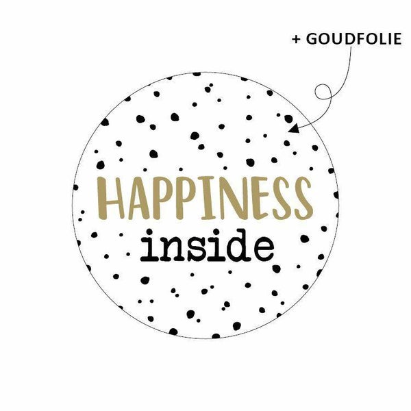 Sticker "Happiness Inside" (10 stuks)