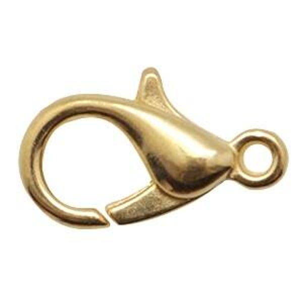 DQ Karabijnslotje Goud (10x6mm)