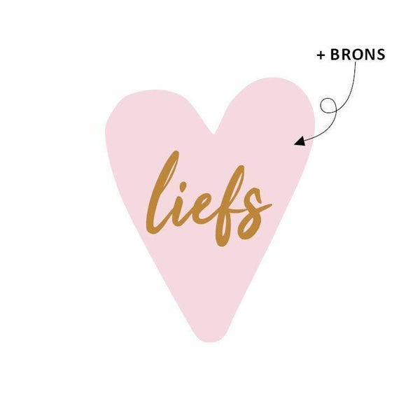 Sticker Hartje "Liefs" (10 stuks)
