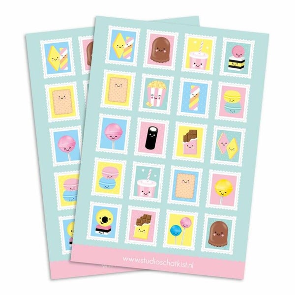 Stickervel A5 Postzegels