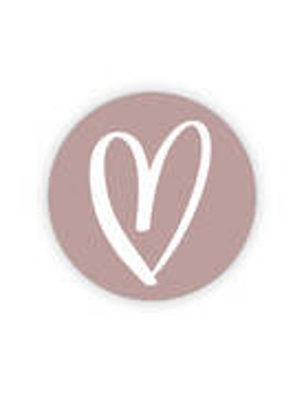 Sticker "Taupe Heart" (10 stuks)