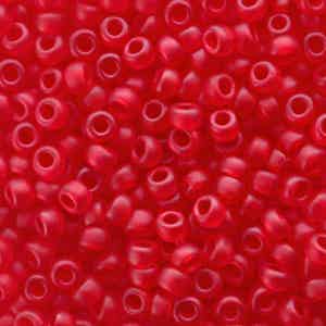 141-f Transparant matte ruby red 8/0