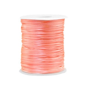 Satijn koord rond 1.5mm Peachy pink (per meter)