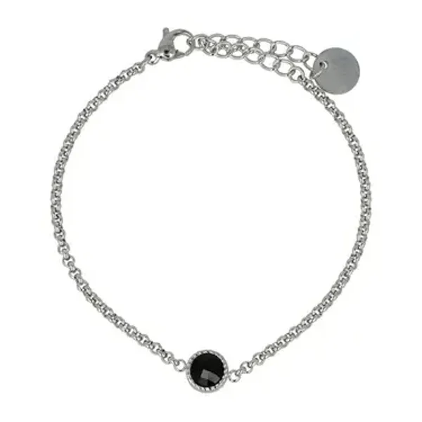 My Bendel armband - Zwarte Glassteen PO2346