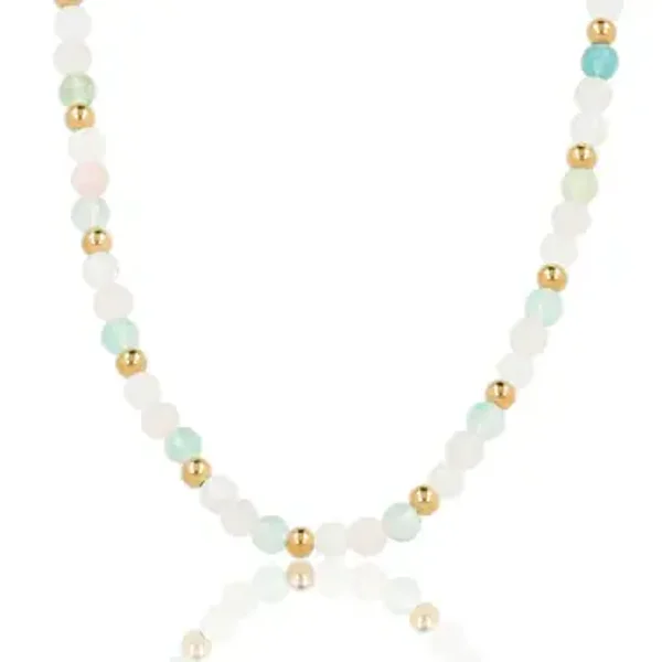 My Bendel ketting - Rose Quartz, White Quartz & Fluorite MB3779