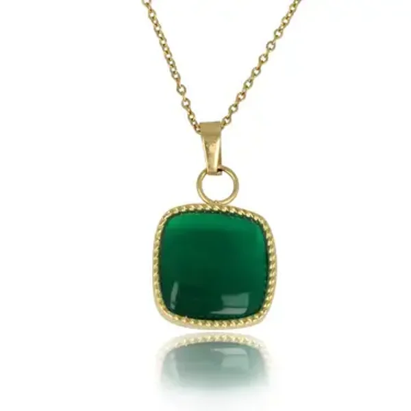 My Bendel ketting - Green Agate HAPO161