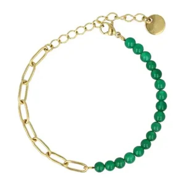 My Bendel armband - Green Agate VI5557