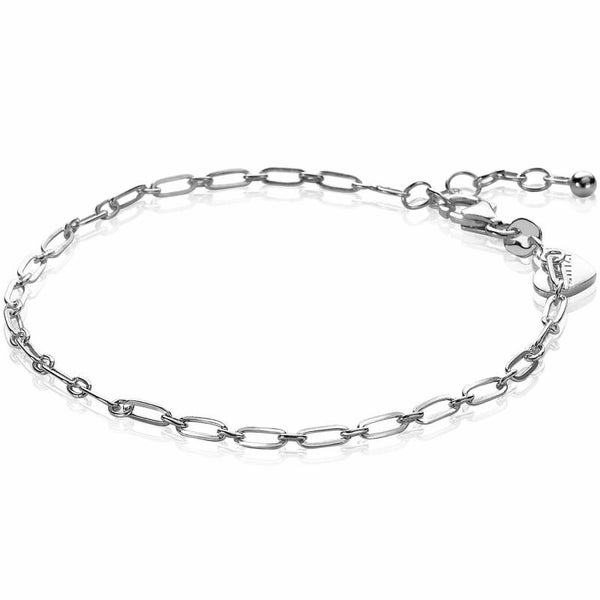 Zinzi zilveren armband paperclip 2,4mm breed ZIA2033
