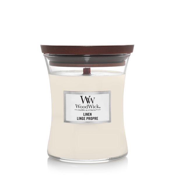 Woodwick Linen Medium Candle