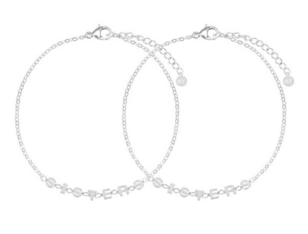 Sisters armbandjes set zilver