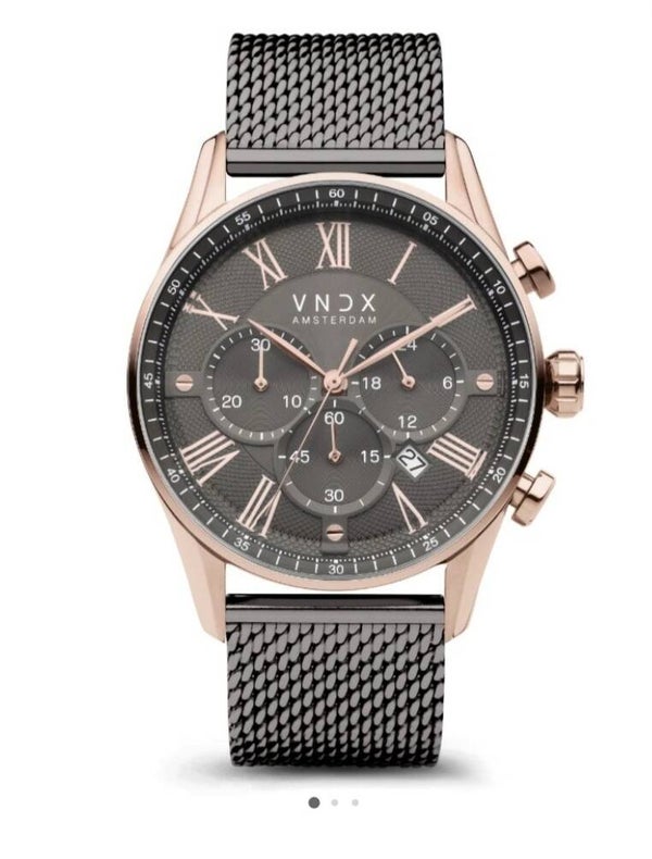 Horloge The Chief  Two-Tone Rosë MR33056/16  Zwarte mesh band VNDX