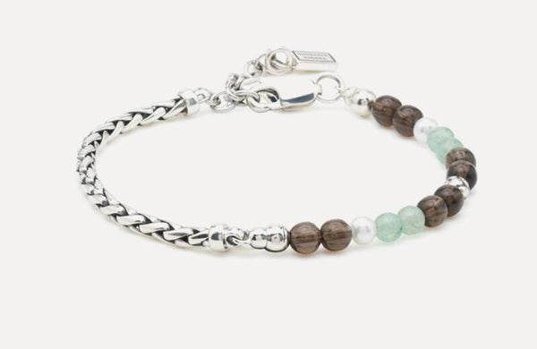 Armband Spirit Bead Mini Stacking Aventurine Smokey Quartz zilver  038AV Buddha to Buddha