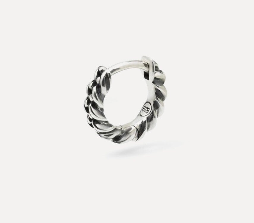 Oorbel Hoop Nathalie silver 067 Single Piece Buddha to Buddha