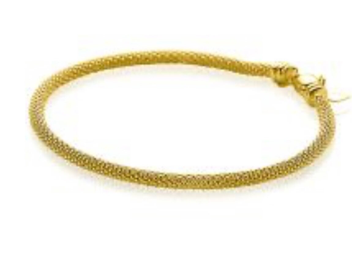 Armband zilver of geel verguld fijne popcorn ZIA2765G ZINZI