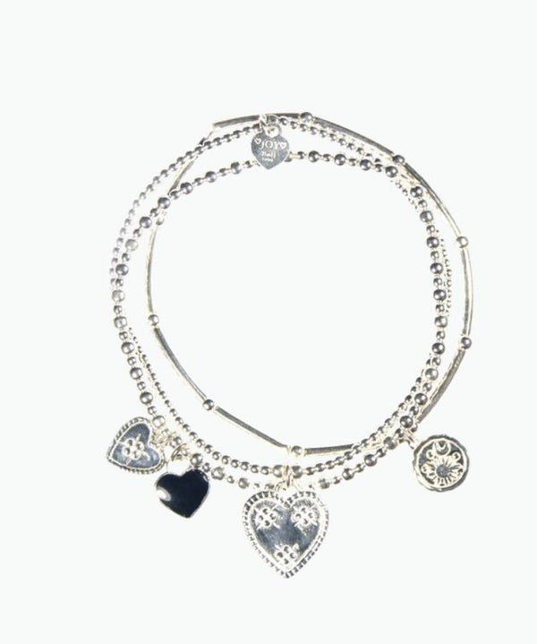 Armbanden Set Sicily Berry heart zwart hartje nieuw Joy Jewellery Bali