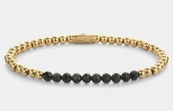Rebel & Rose Green Glam Rocks meet Yellow Gold 4 mm RR-40156-G