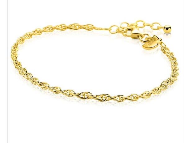ZINZI zilveren armband goudkl zia2844G