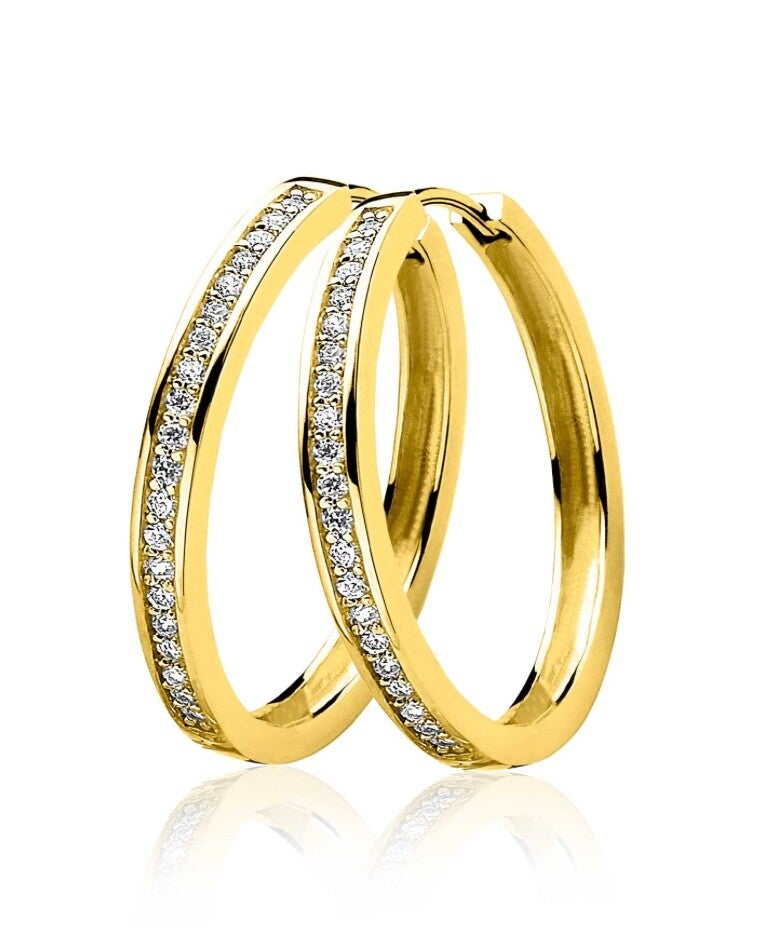 Zinzi oorringen 14K geel verguld 28 x3mm ZIO193Y