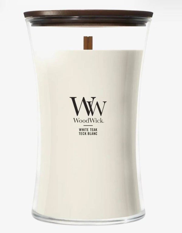 Woodwick white teak  Large  Candle