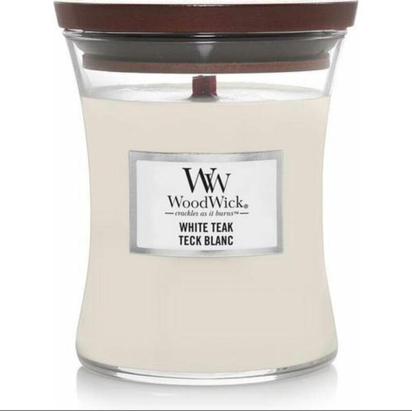 Woodwick white teak  Medium  Candle