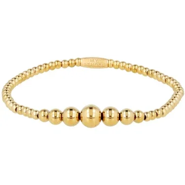 My Bendel armband - gouden kralen MB3787