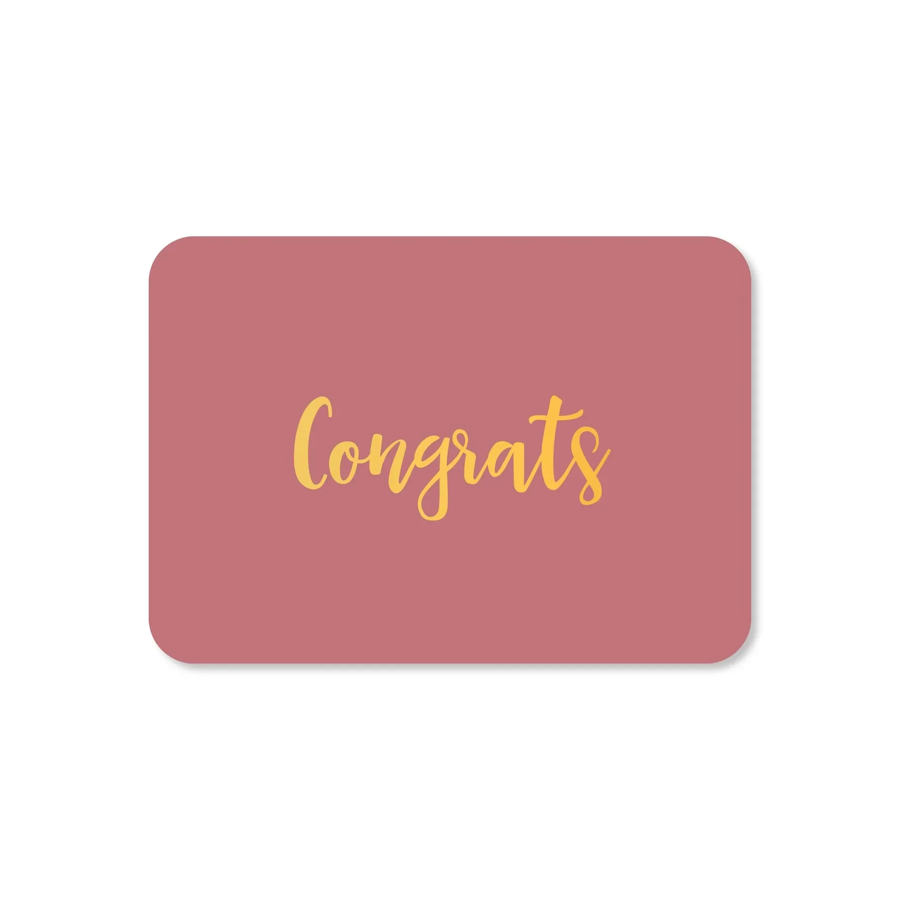 Minikaart Congrats (met goudfolie)