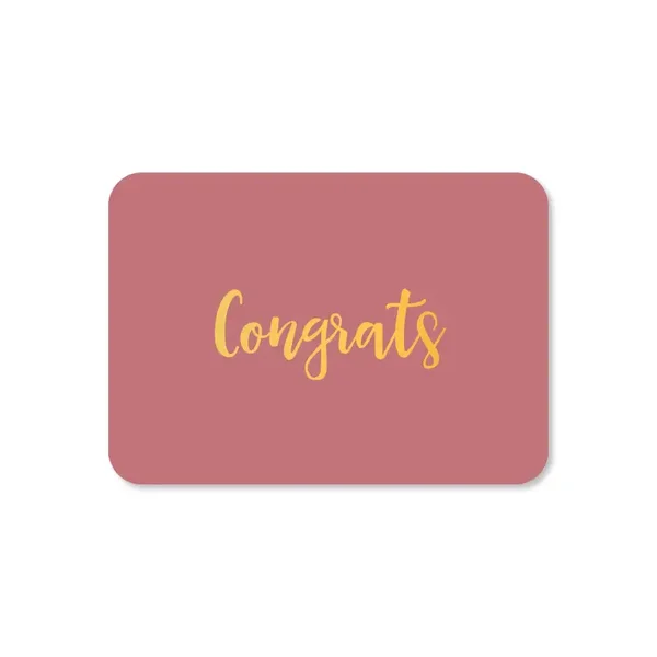 Minikaart Congrats (met goudfolie)