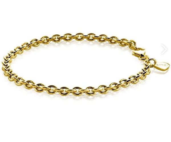 ZINZI zilveren Jasseron  armband geel verguld  ZIA1911G