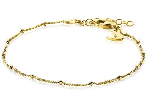 ZINZI zilveren armband gourmet bolletjes Geel Verguld 14K ZIA2181G