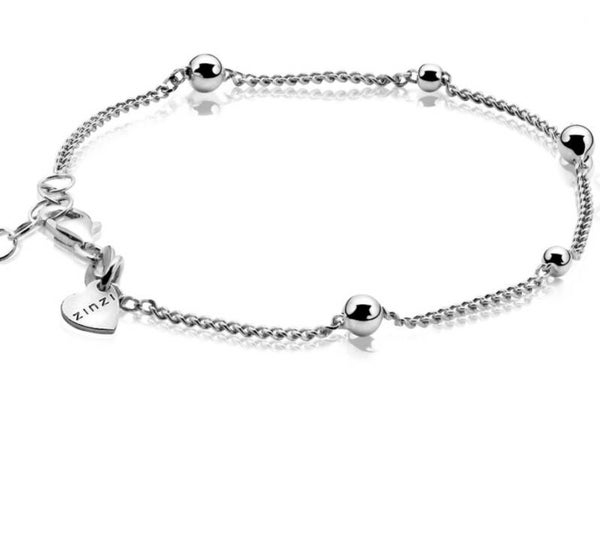 ZINZI zilveren armband bolletjes ZIA987