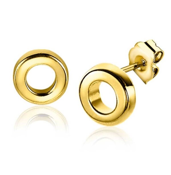 ZINZI zilveren  goud vergulde rondjes ZIO2168G