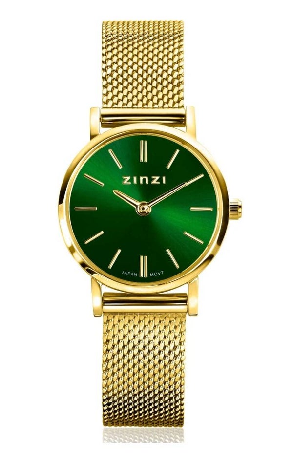 ZINZI horloge Retro Mini Gold Green ZIW1835