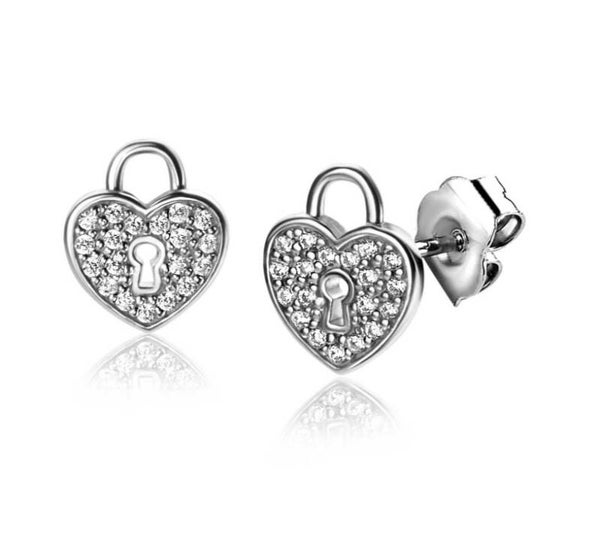 Zinzi zilveren Slot  Harthanger Wit Zirconia ZIO2400