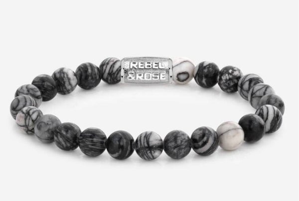 Rebel & Rose Black Wolf 8 mm , RR-80032-S