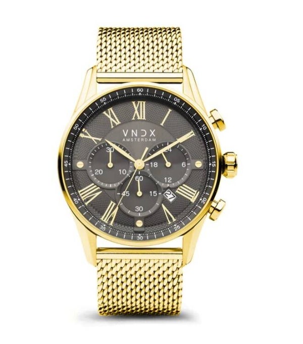 Horloge The Chief Goud Grijs MD33056-16   mesh band VNDX