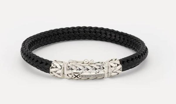 Armband Nurul/Ellen mix Leather black 863BL  Buddha to Buddha