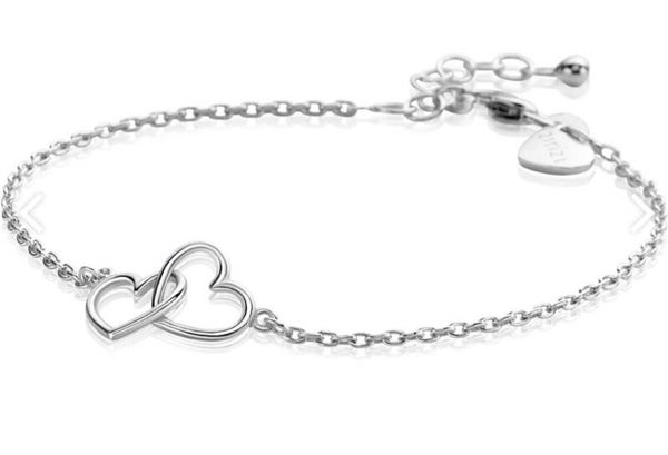 Armband zilver met 2 hartjes ZIA2513 ZINZI