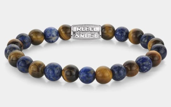 Rebel & Rose Mix Tiger Lapis 8 mm RR-80109-S