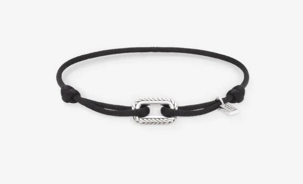 Armband Barbara Cord Bracelet Silver Black 134BL Buddha to Buddha