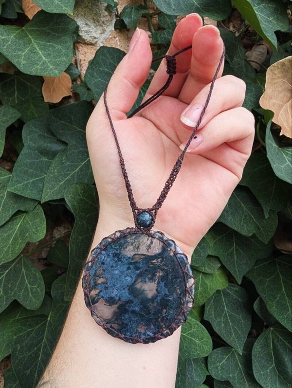 Talisman macramé • Agate mousse