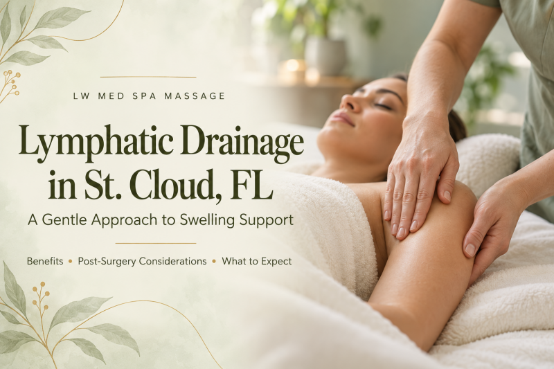 Lymphatic drainage massage in St. Cloud, FL for swelling support and post-surgery recovery