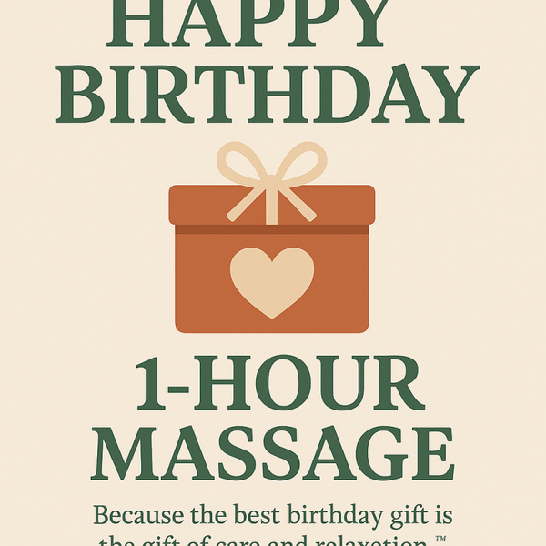 Happy birthday 1 H Massage ($80+20tips)$100