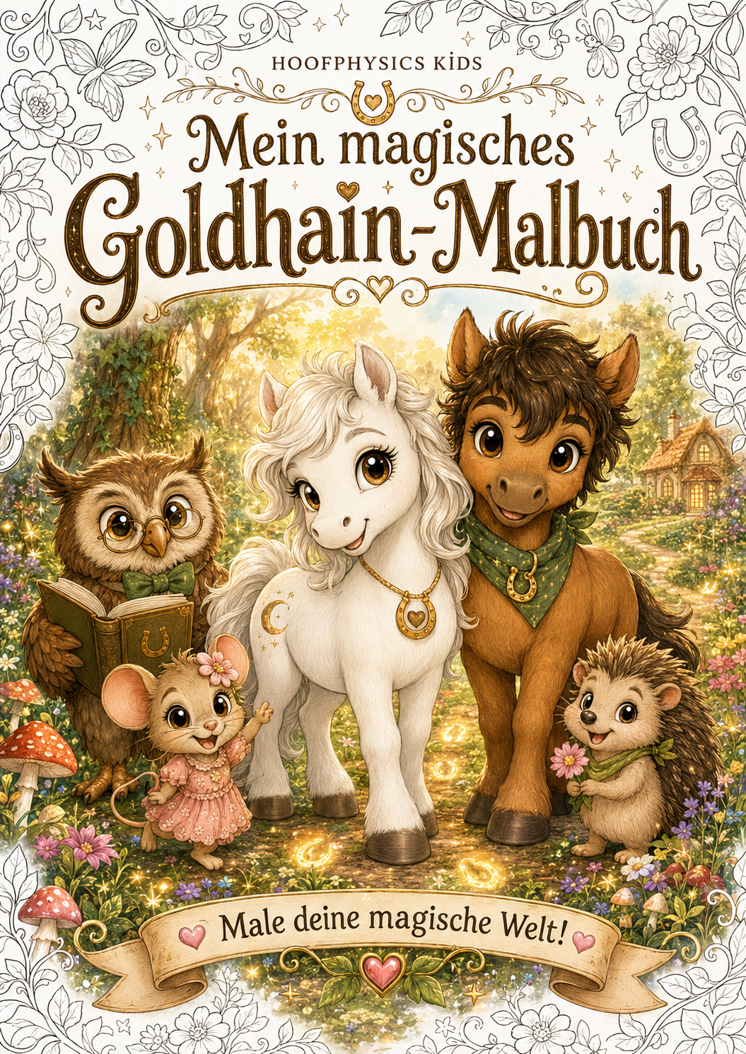 Mein magisches Goldhain Malbuch – Liv, Milo, Professor Eule, Pippa und Fips laden Kinder zum kreativen Ausmalen ein