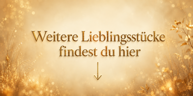 Goldener Hoofphysics Banner mit dem Schriftzug ‚Weitere Lieblingsstücke findest du hier‘ und einem mittig platzierten Pfeil zum Shop.