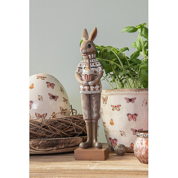 Konijn bruin met cupcake