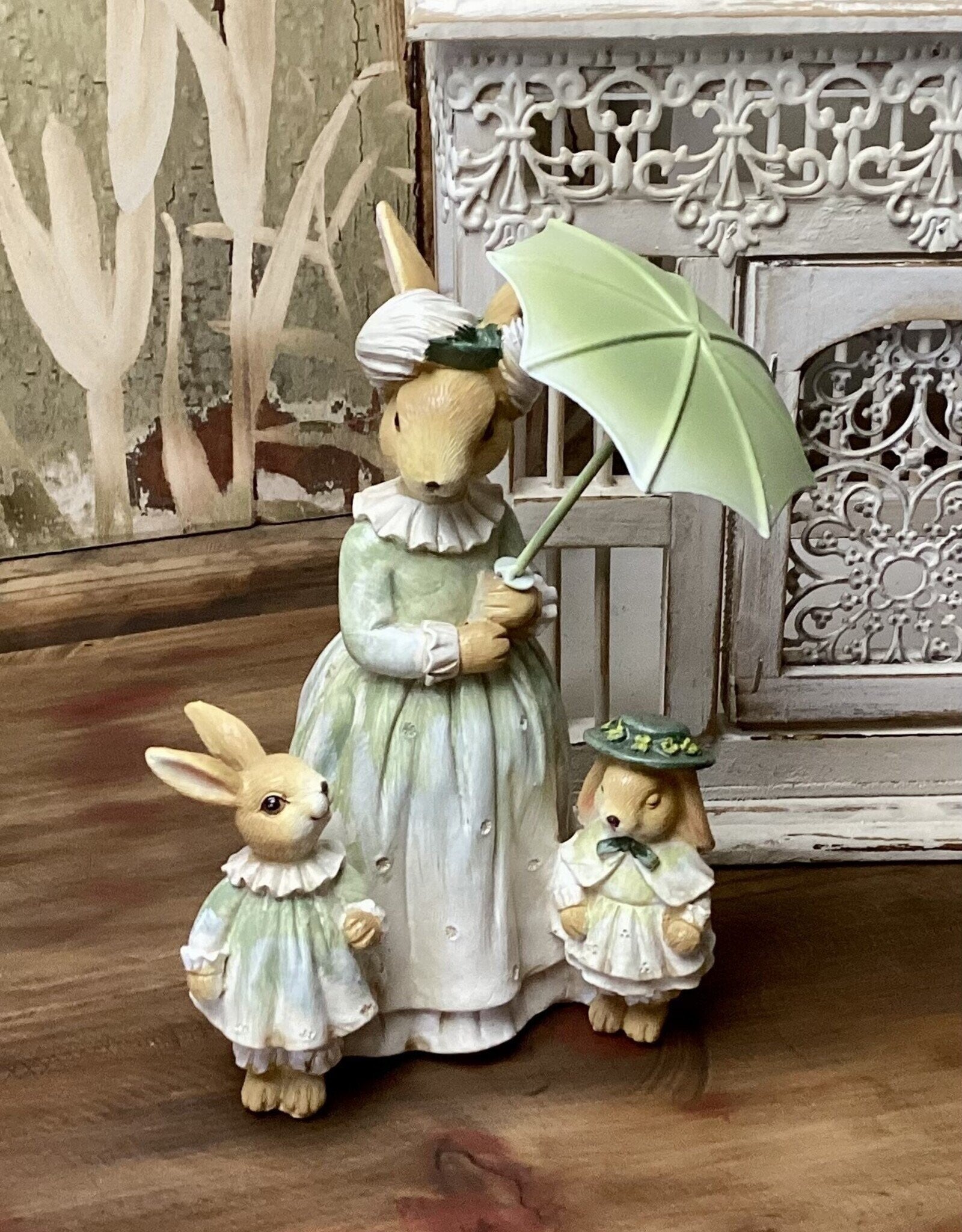 Moederkonijn met haar jongen