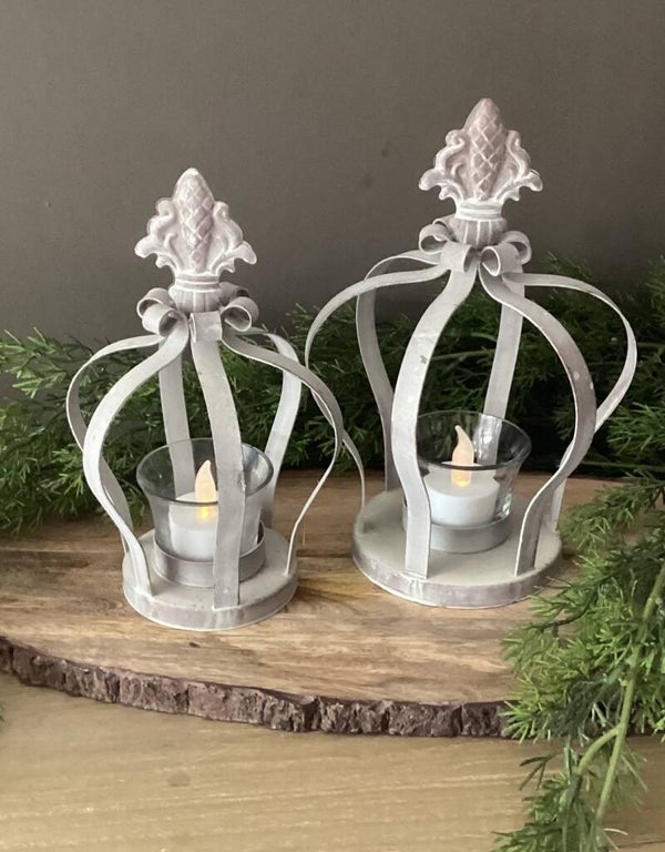 Theelicht kroon set/2