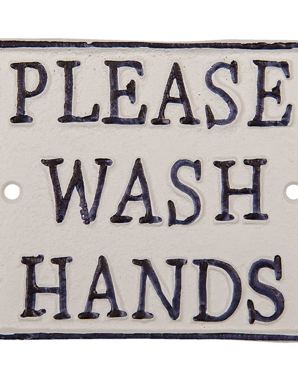 Plaatje “ please wash hands”