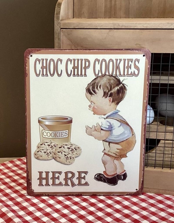 Wanddecoratie " Cookies here"