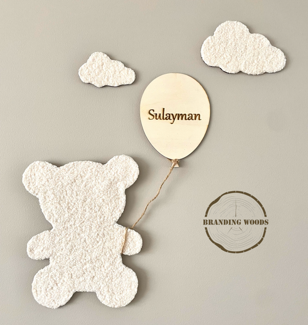 Muurdecoratie teddybeer